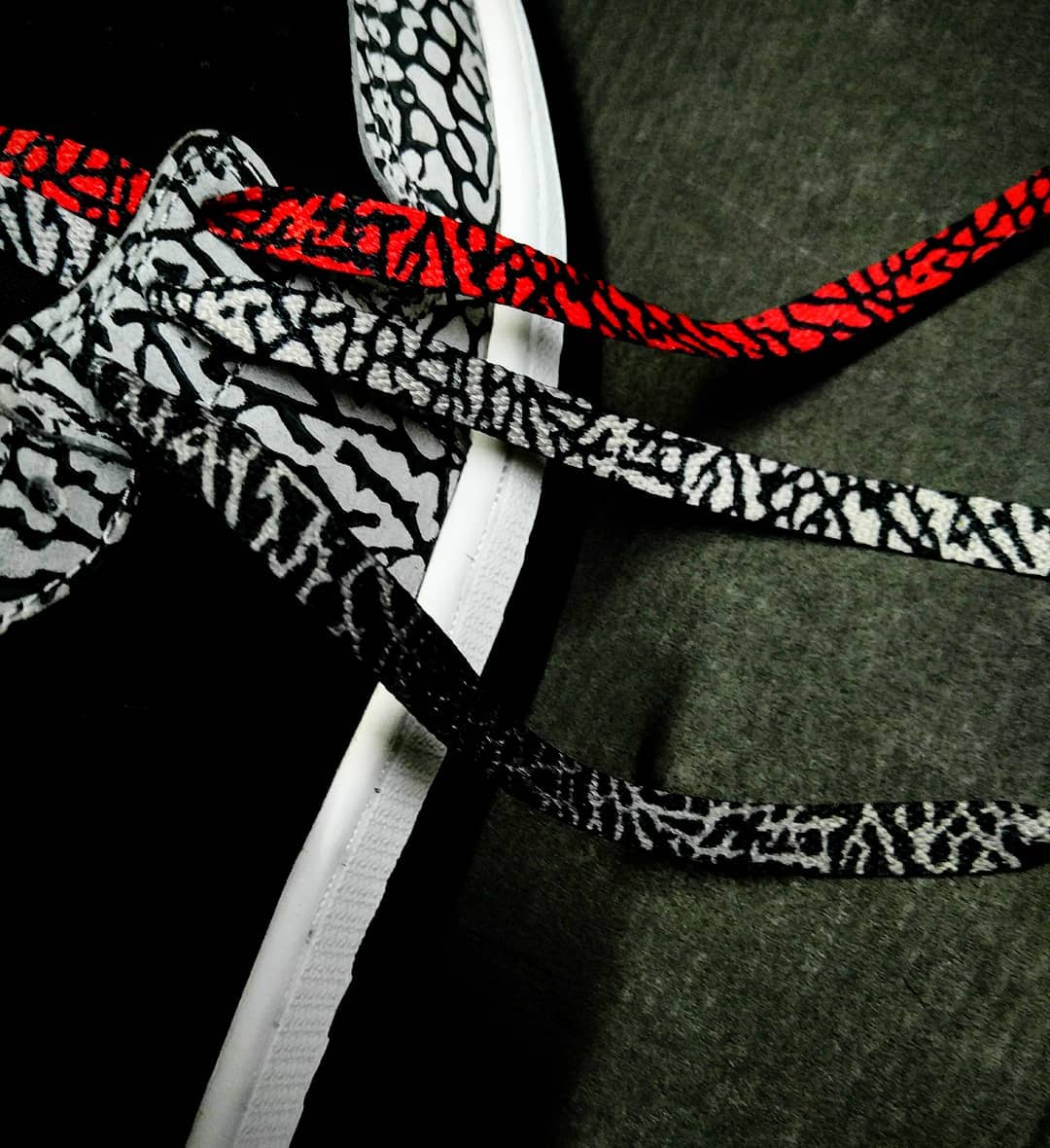 Elephant Print Shoelaces For Air Jordan 3